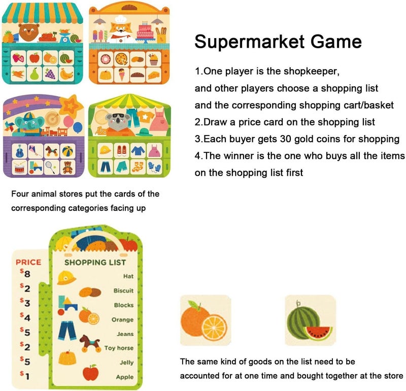 woobles 4 Pcs Shopping Game for Kids | Shopping Memory Game | Playing Accessories for Teens, Daughters and Sons, Birthday Gift for Children - Image 4